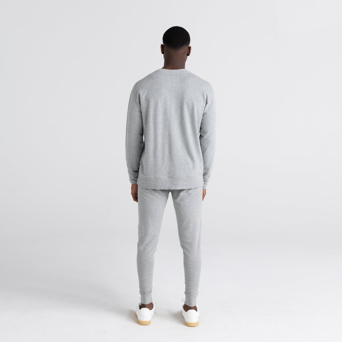 3SIX FIVE LS CREW - ASH GREY HEATHER