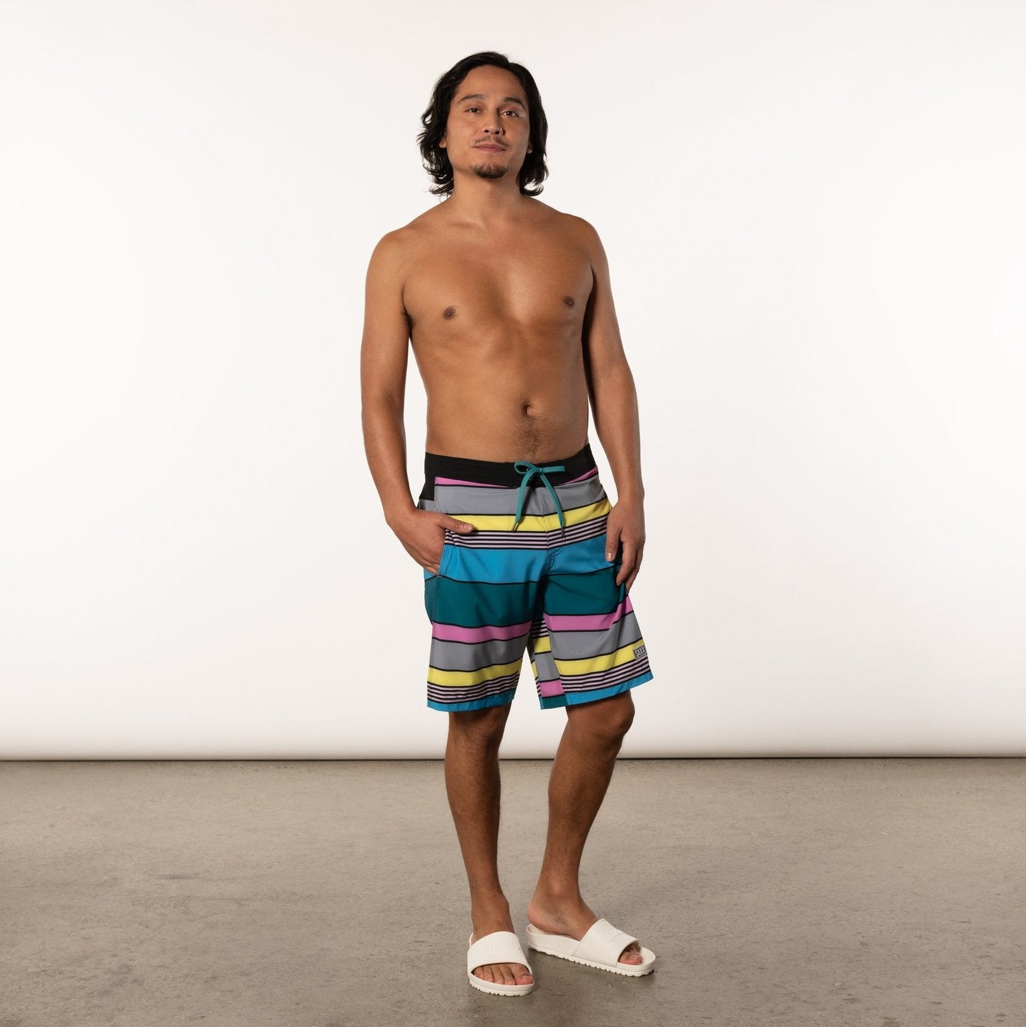 BETAWAVE 2N1 BOARDIE 19" - MULTI SUPER STRIPE